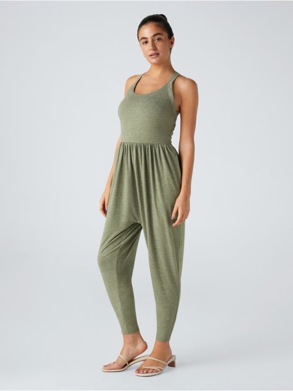 HALARA U Neck Pocket Harem Casual Jumpsuit-Easy Peezy Edition Large